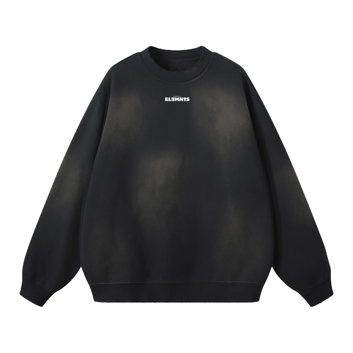 ESSNTIAL ELEMNTS Unisex 375G Faded Wash Fleece SS - Essntial Elemnts