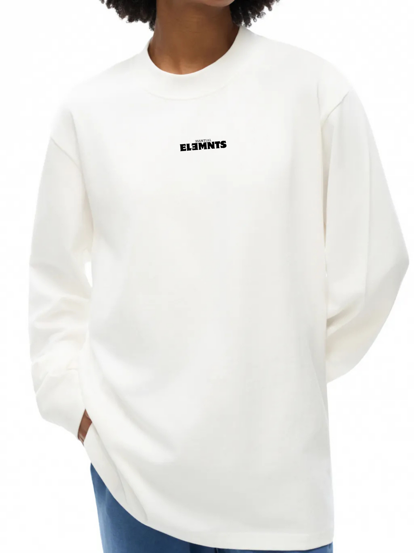 ESSNTIAL ELEMNTS Unisex 330G Non-Shrink Mock Neck Sweatshirt - Essntial Elemnts
