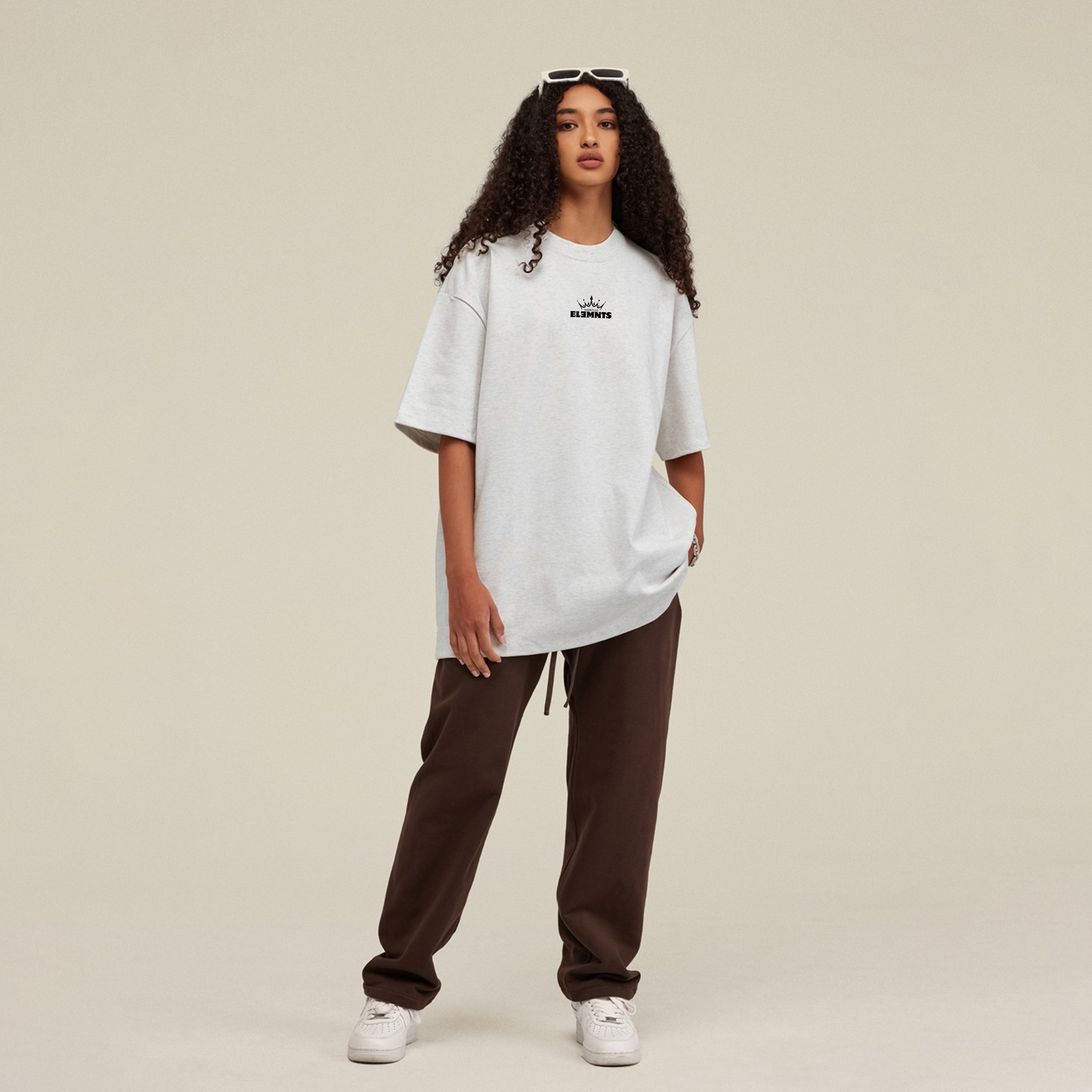 ESSNTIAL ELEMNTS Unisex 425G HW Solid Color Loose Tee