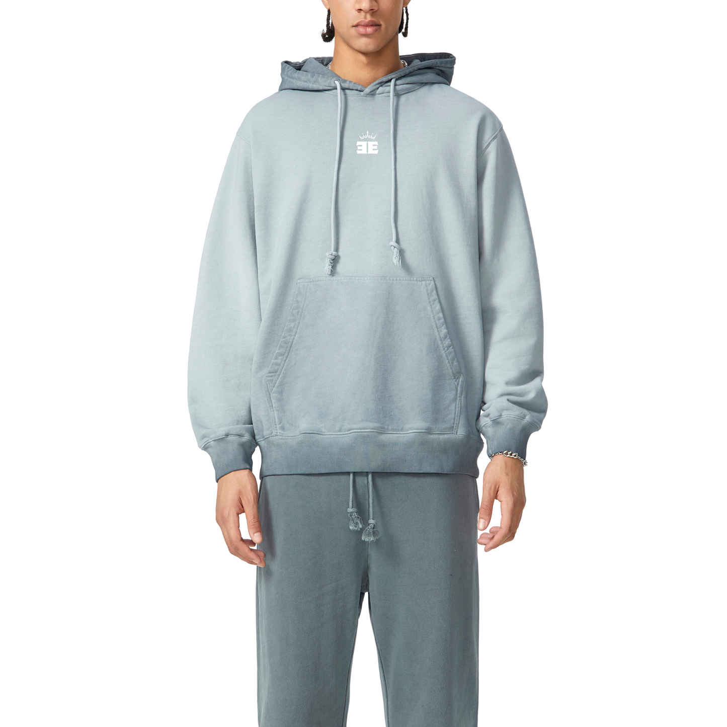 ESSNTIAL ELEMNTS Unisex 400G Ombre Stone Washed Hoodie - Essntial Elemnts