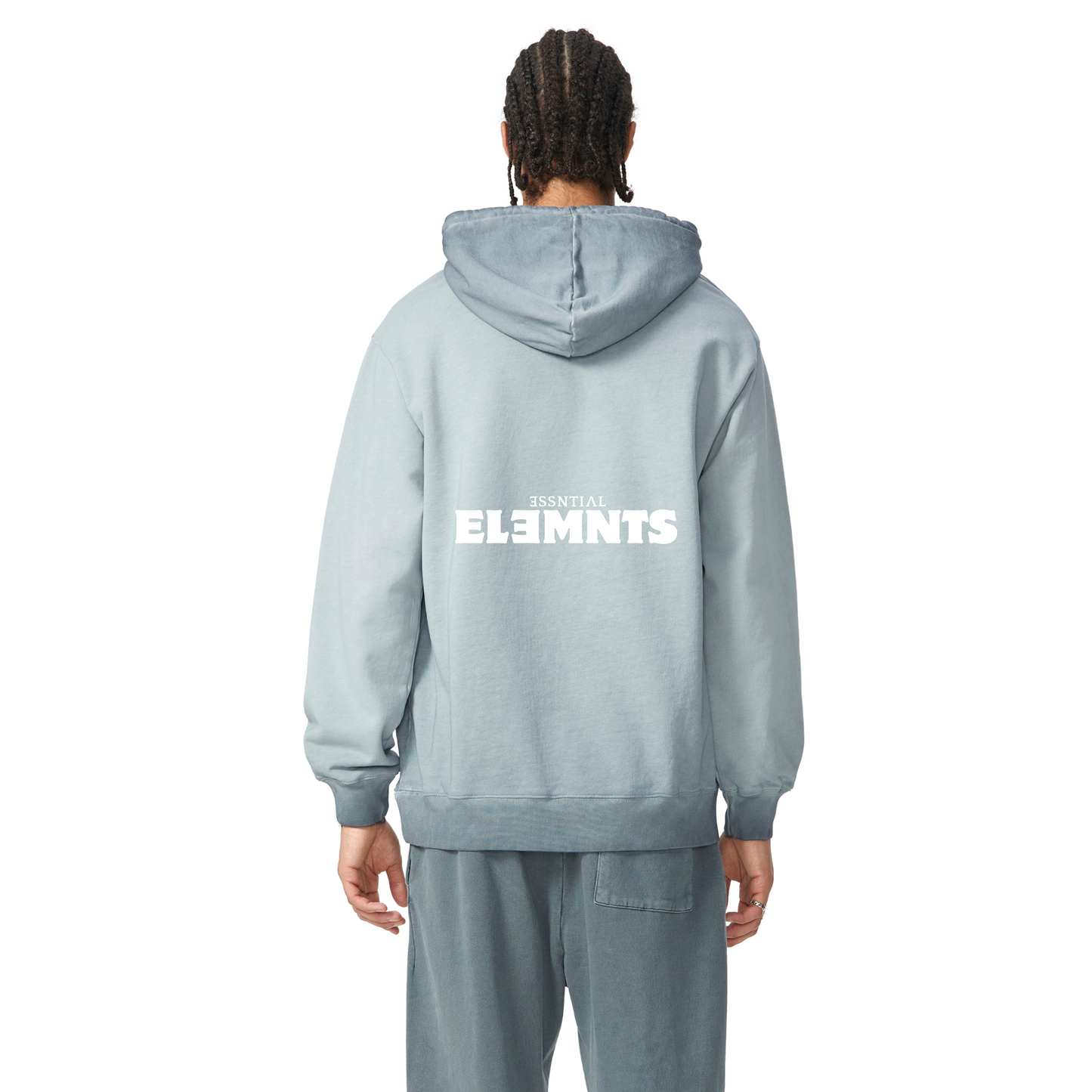 ESSNTIAL ELEMNTS Unisex 400G Ombre Stone Washed Hoodie - Essntial Elemnts