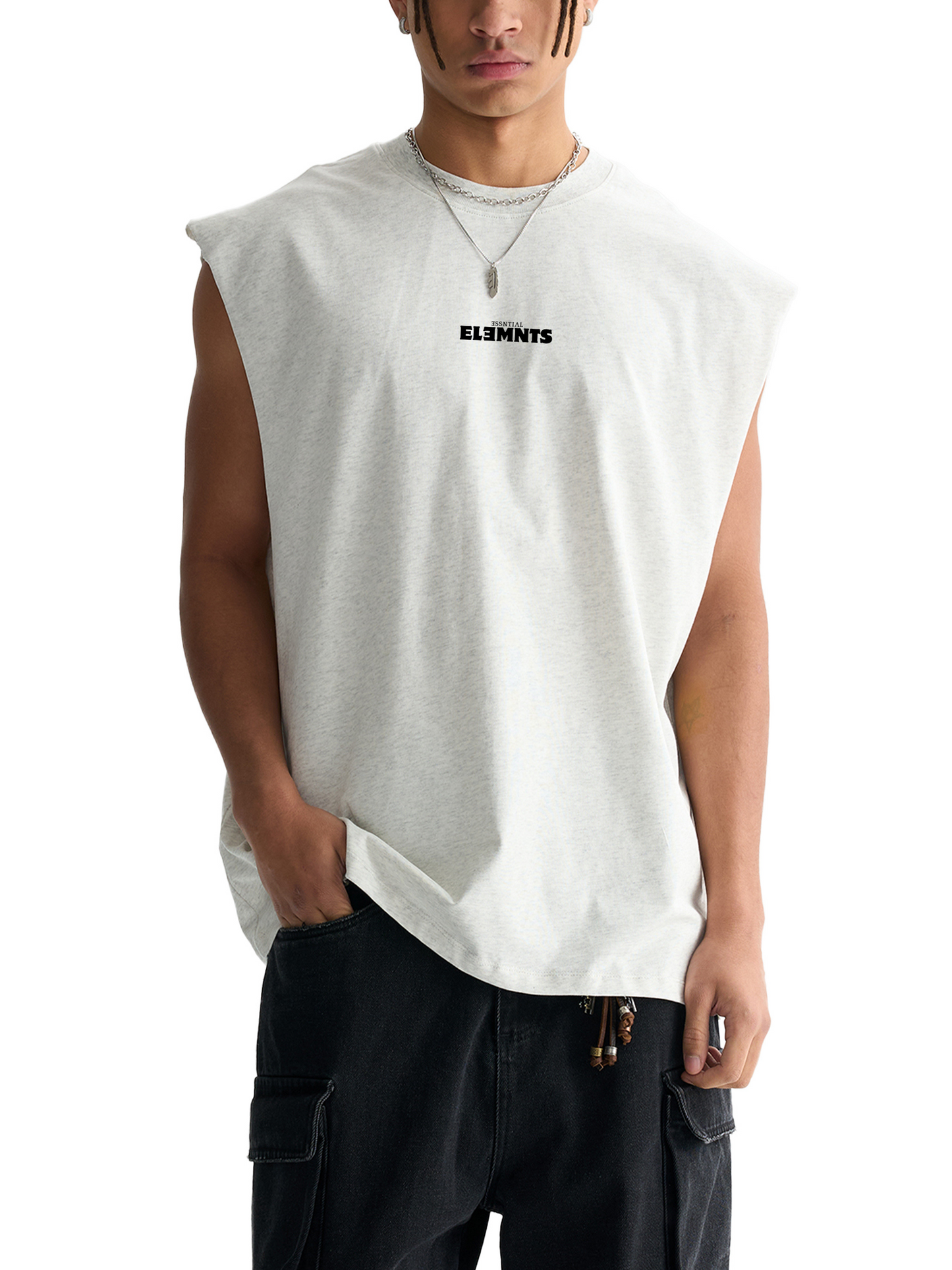 ESSNTIAL ELEMNTS Unisex 230G VT Washed Raw Edge Tank