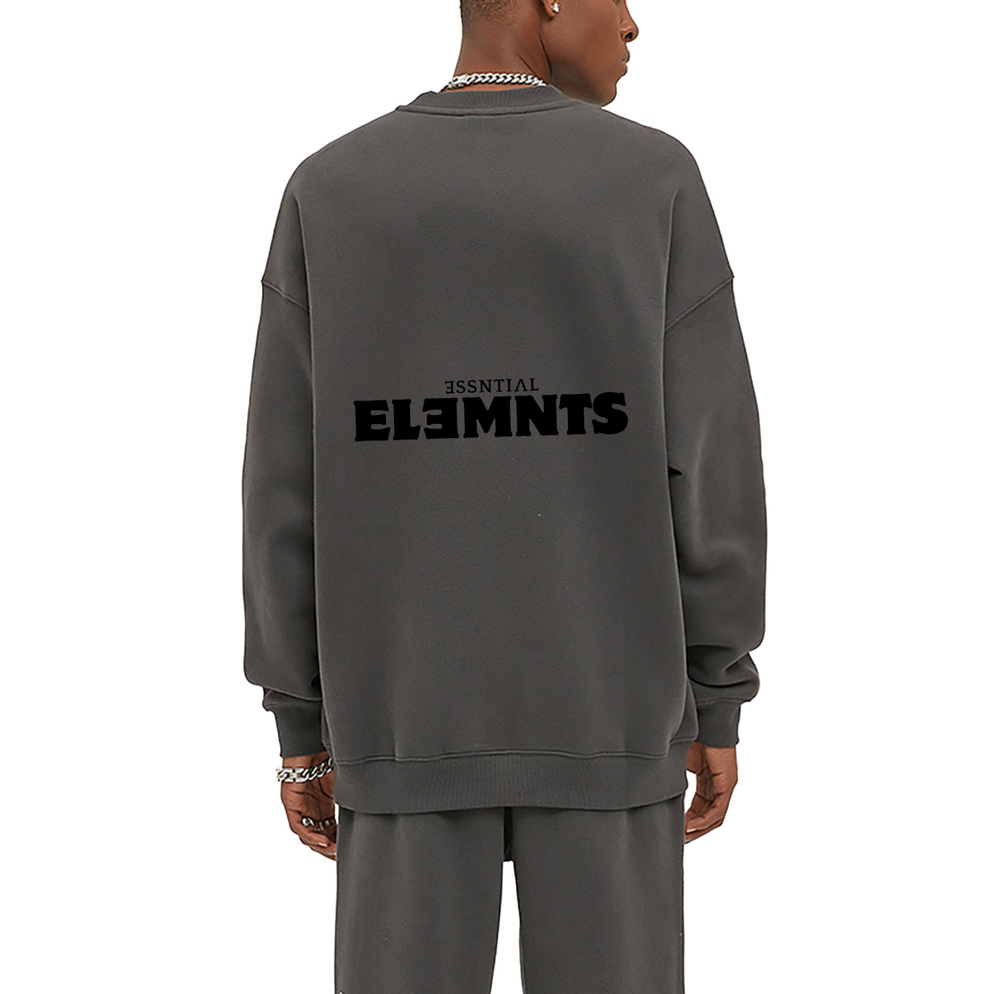 ESSNTIAL ELEMNTS Unisex 350G Solid Color Fleeced Sweatshirt - Essntial Elemnts