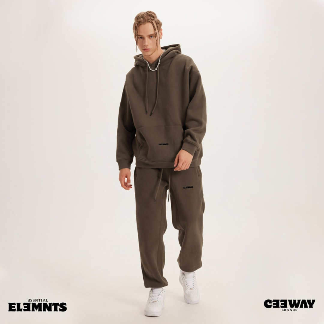 ESSNTIAL ELEMNTS Unisex 345G Fleece Loose Joggers - Essntial Elemnts
