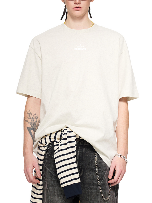 ESSNTIAL ELEMNTS Unisex 190G Sueded Premium Cotton Tee - Essntial Elemnts