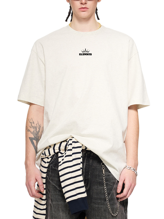 ESSNTIAL ELEMNTS Unisex 190G Sueded Premium Cotton Tee - Essntial Elemnts