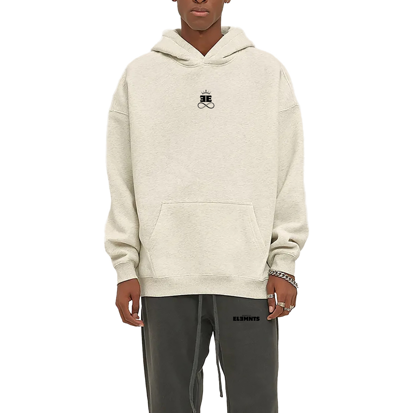 ESSNTIAL ELEMNTS Unisex 350G OS Solid Color Fleeced Hoodie - Essntial Elemnts