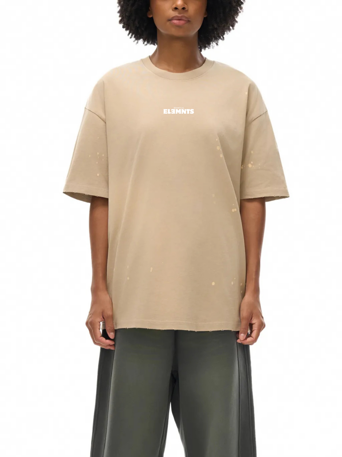 ESSNTIAL ELEMNTS Unisex 250G Paint Splatter Faded Tee - Essntial Elemnts