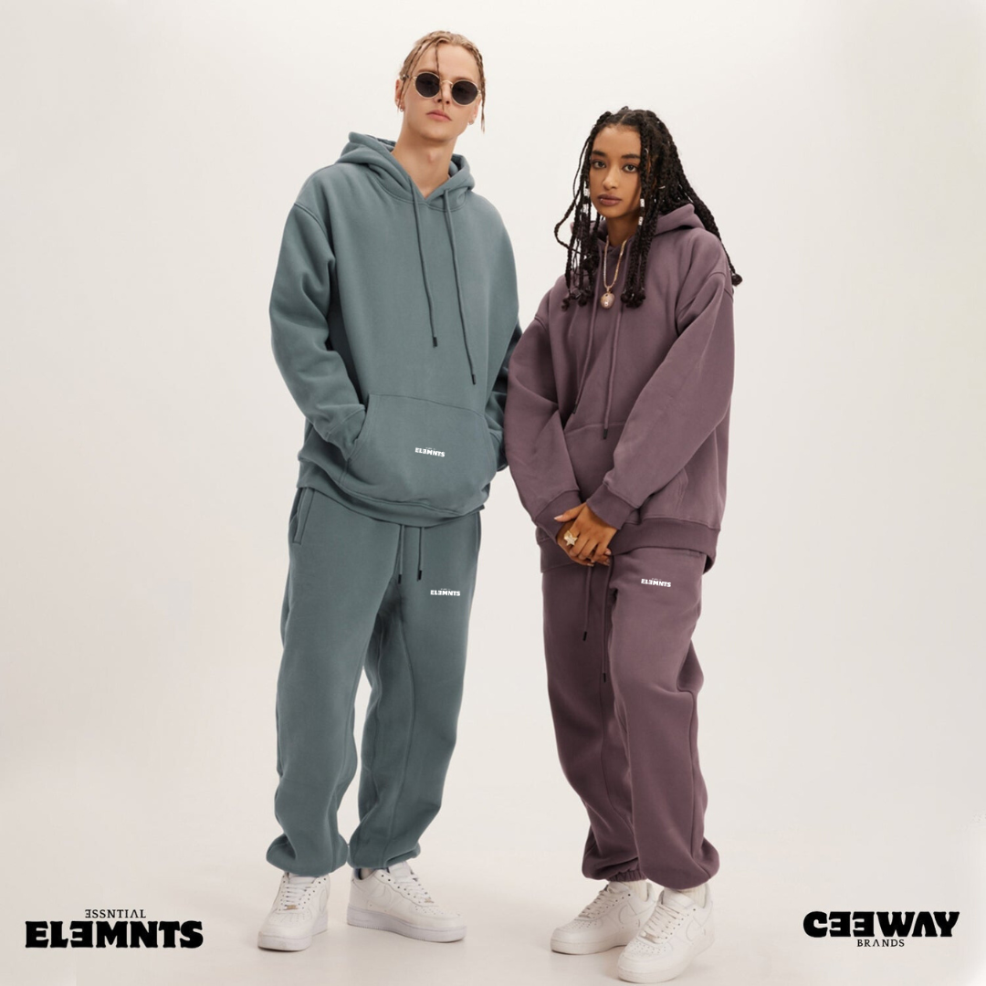 ESSNTIAL ELEMNTS Unisex 345G Fleece Loose Joggers - Essntial Elemnts