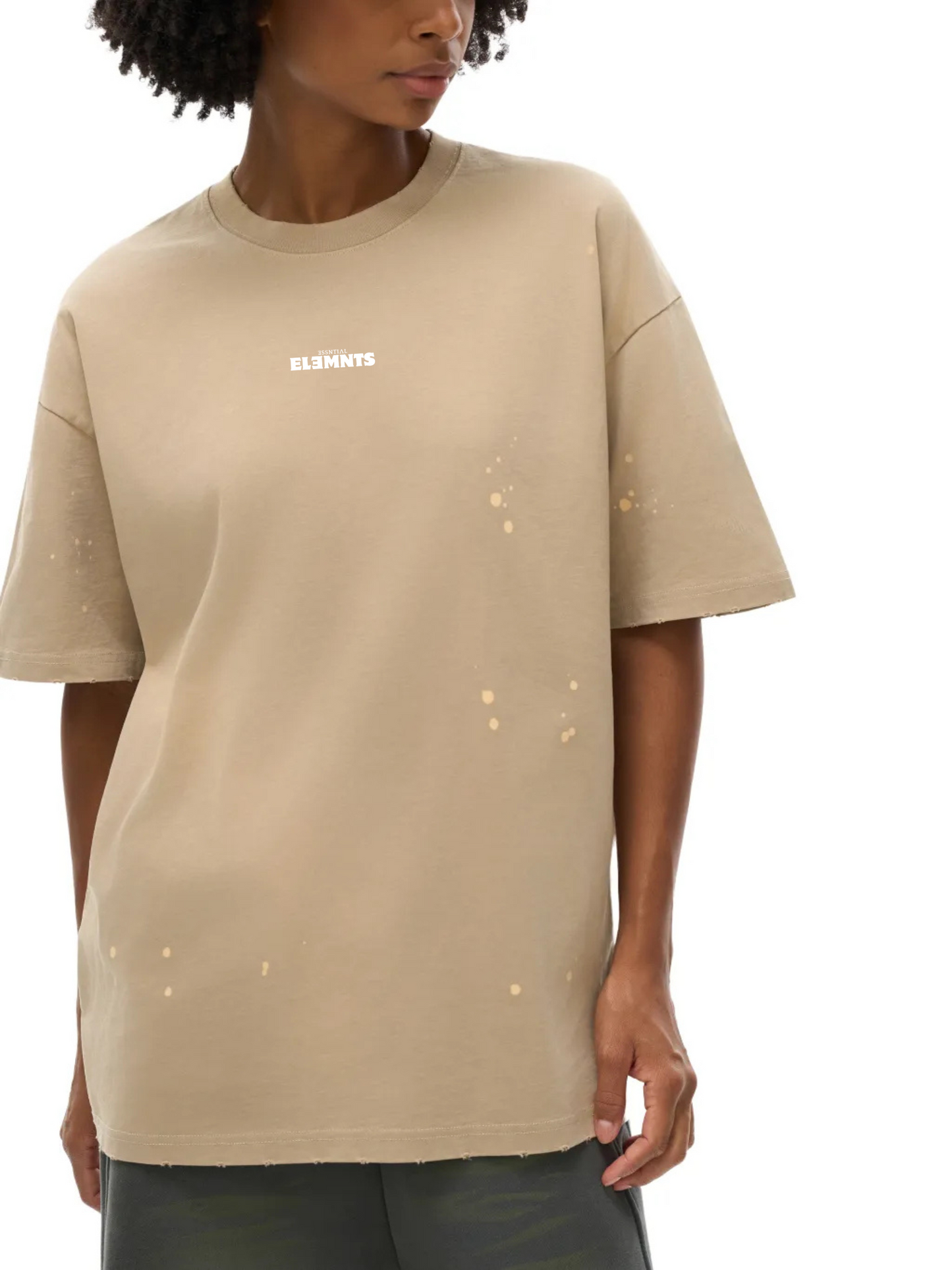 ESSNTIAL ELEMNTS Unisex 250G Paint Splatter Faded Tee - Essntial Elemnts