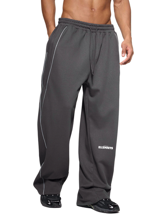 ESSNTIAL ELEMNTS Unisex 365G Reflection Striped Straight-Leg Sweatpants