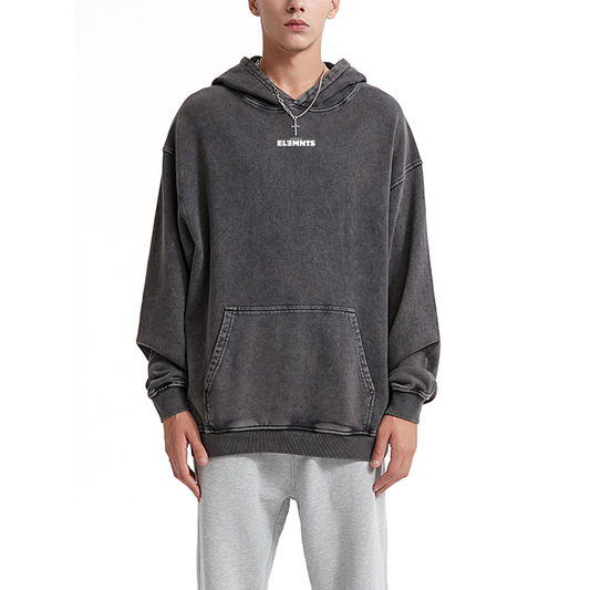 ESSNTIAL ELEMNTS Unisex 420G OS Acid Wash Hoodie - Essntial Elemnts