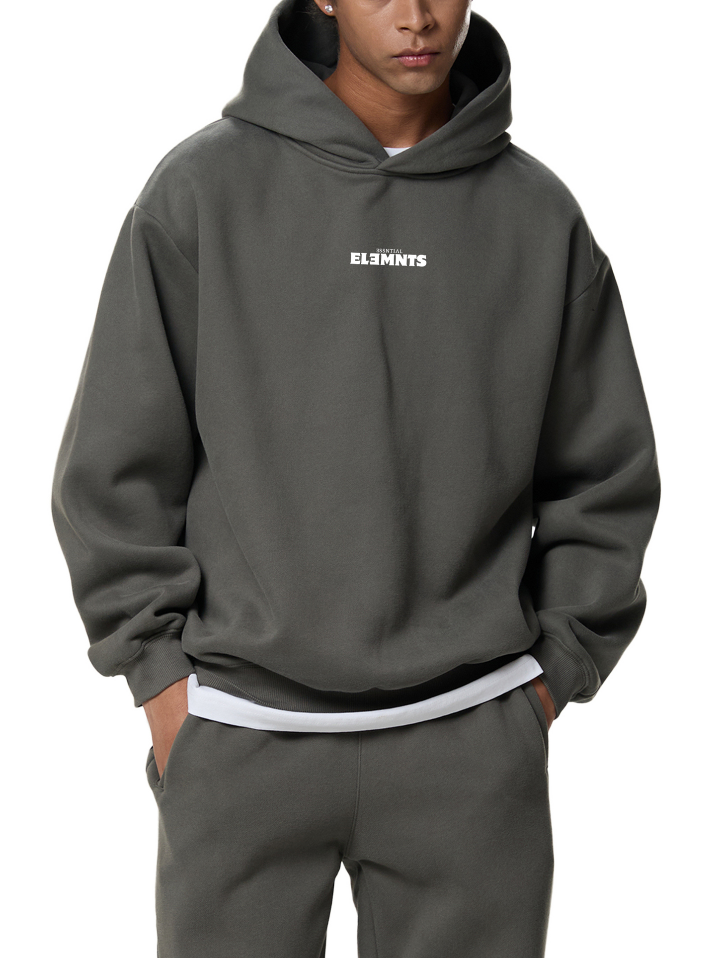 ESSNTIAL ELEMNTS Unisex 350G Fleeced Boxy Hoodie