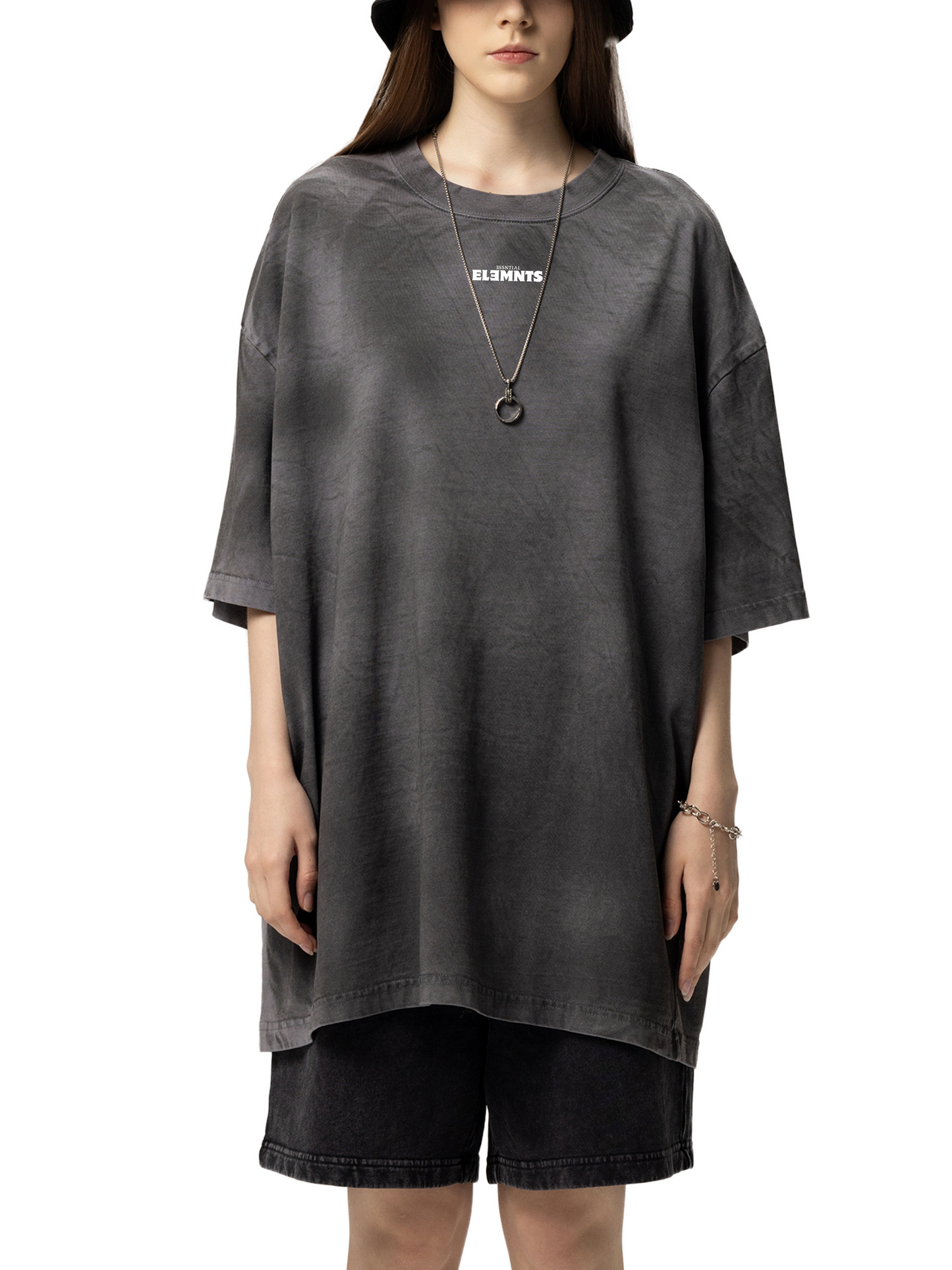 ESSNTIAL ELEMNTS Unisex 270G Dirty Washed Tee