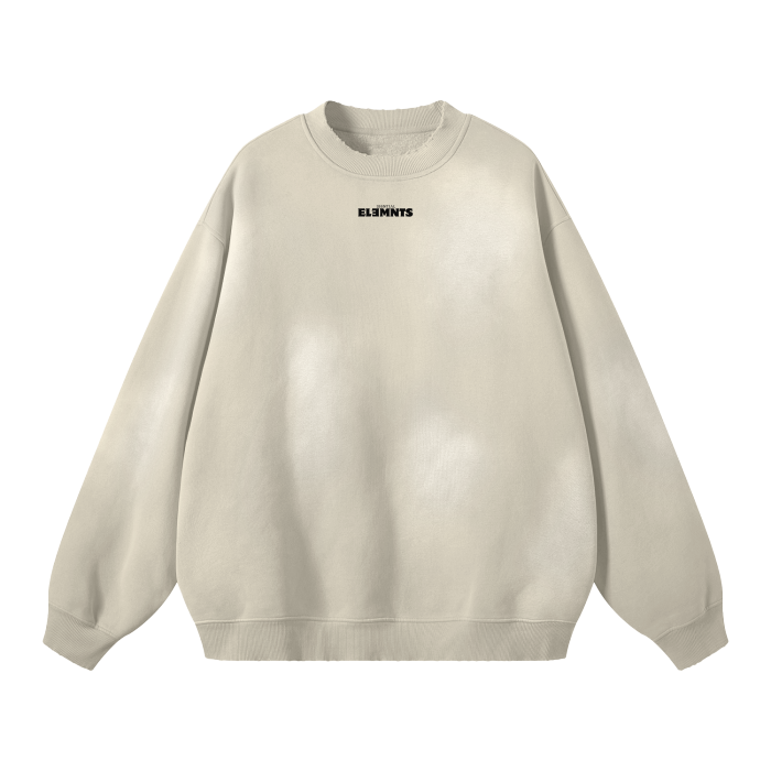 ESSNTIAL ELEMNTS Unisex 375G Faded Wash Fleece SS - Essntial Elemnts