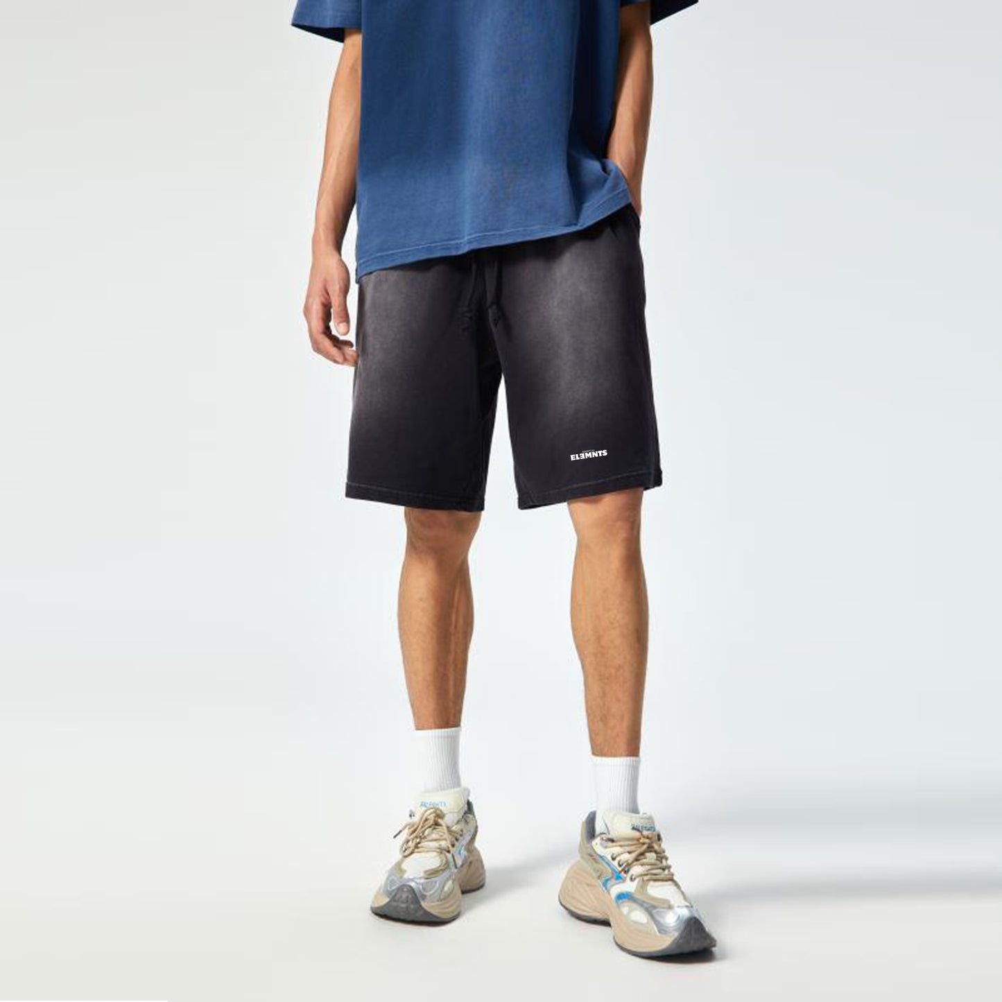 ESSNTIAL ELEMNTS Unisex 360G Faded Wash Street Shorts - Essntial Elemnts