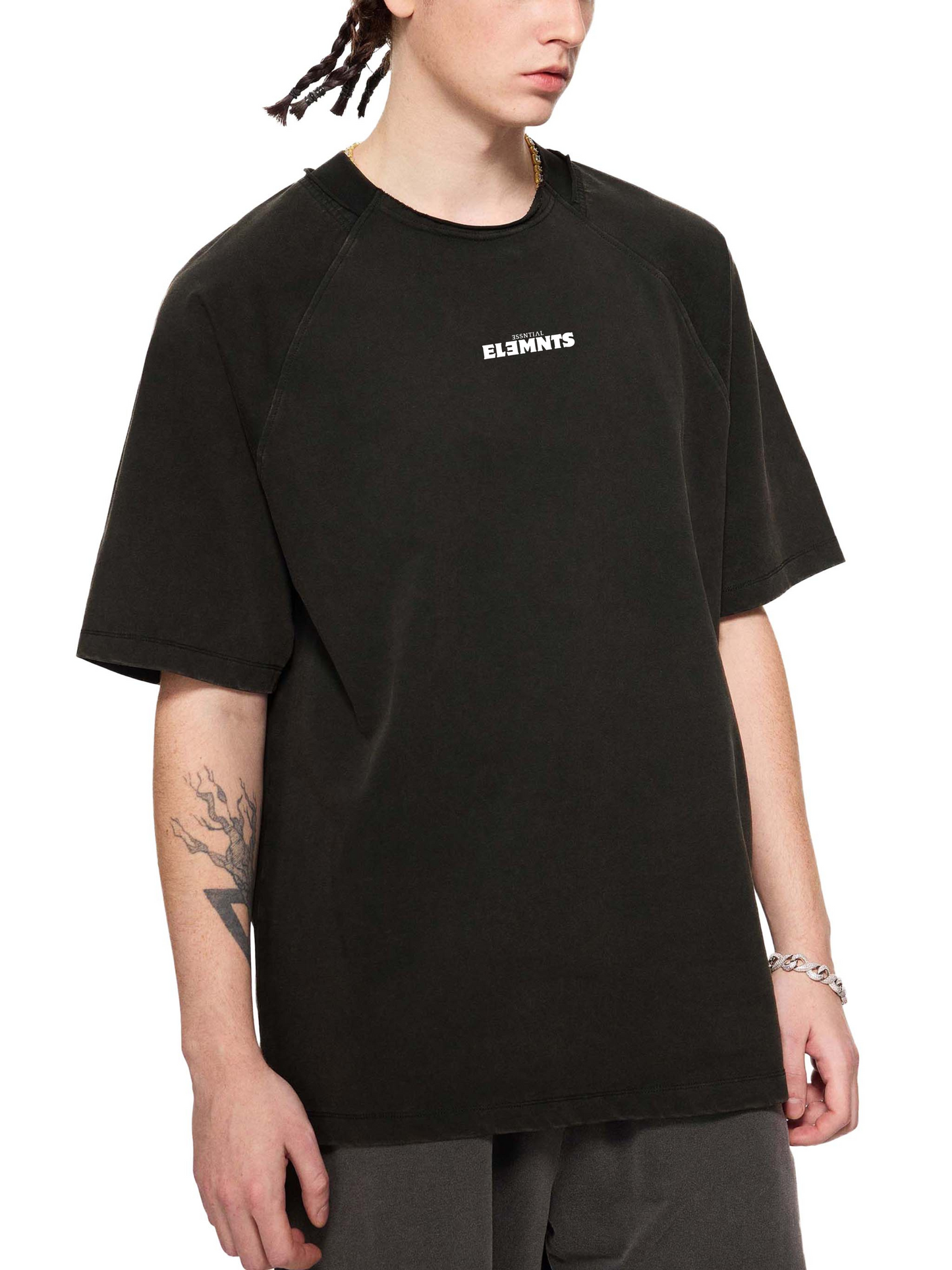 ESSNTIAL ELEMNTS 260G Vintage Washed Raglan Cotton Tee