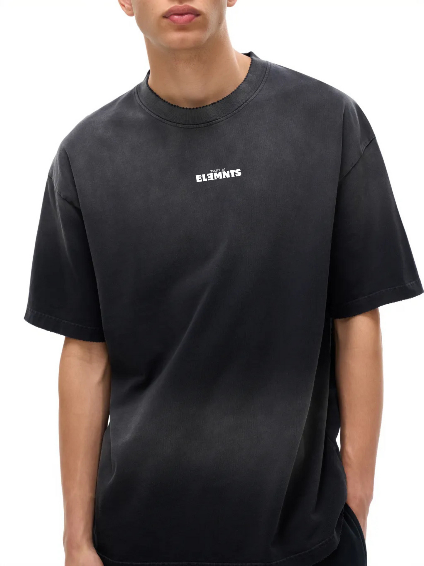 ESSNTIAL ELEMNTS Unisex 260G Sun Fade Hand-Frayed Tee