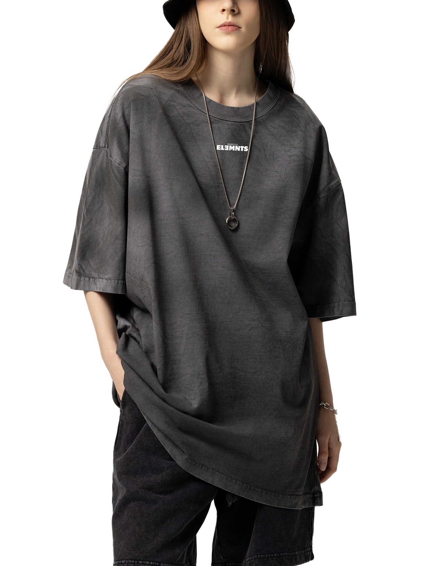ESSNTIAL ELEMNTS Unisex 270G Dirty Washed Tee