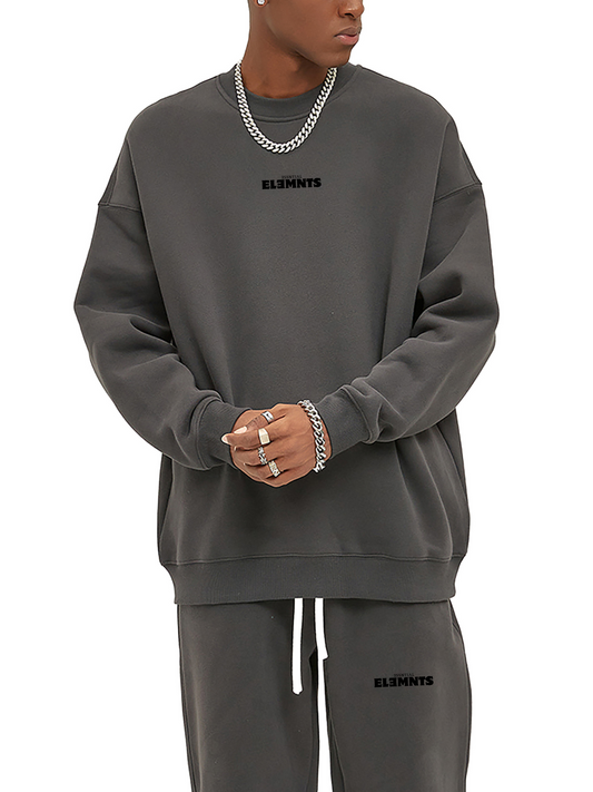 ESSNTIAL ELEMNTS Unisex 350G Solid Color Fleeced Sweatshirt