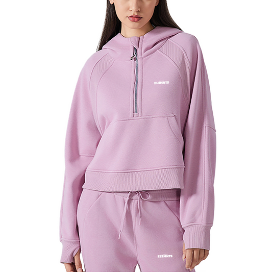 ESSNTIAL ELEMNTS Women's 320G Crop Street Hoodie - Essntial Elemnts