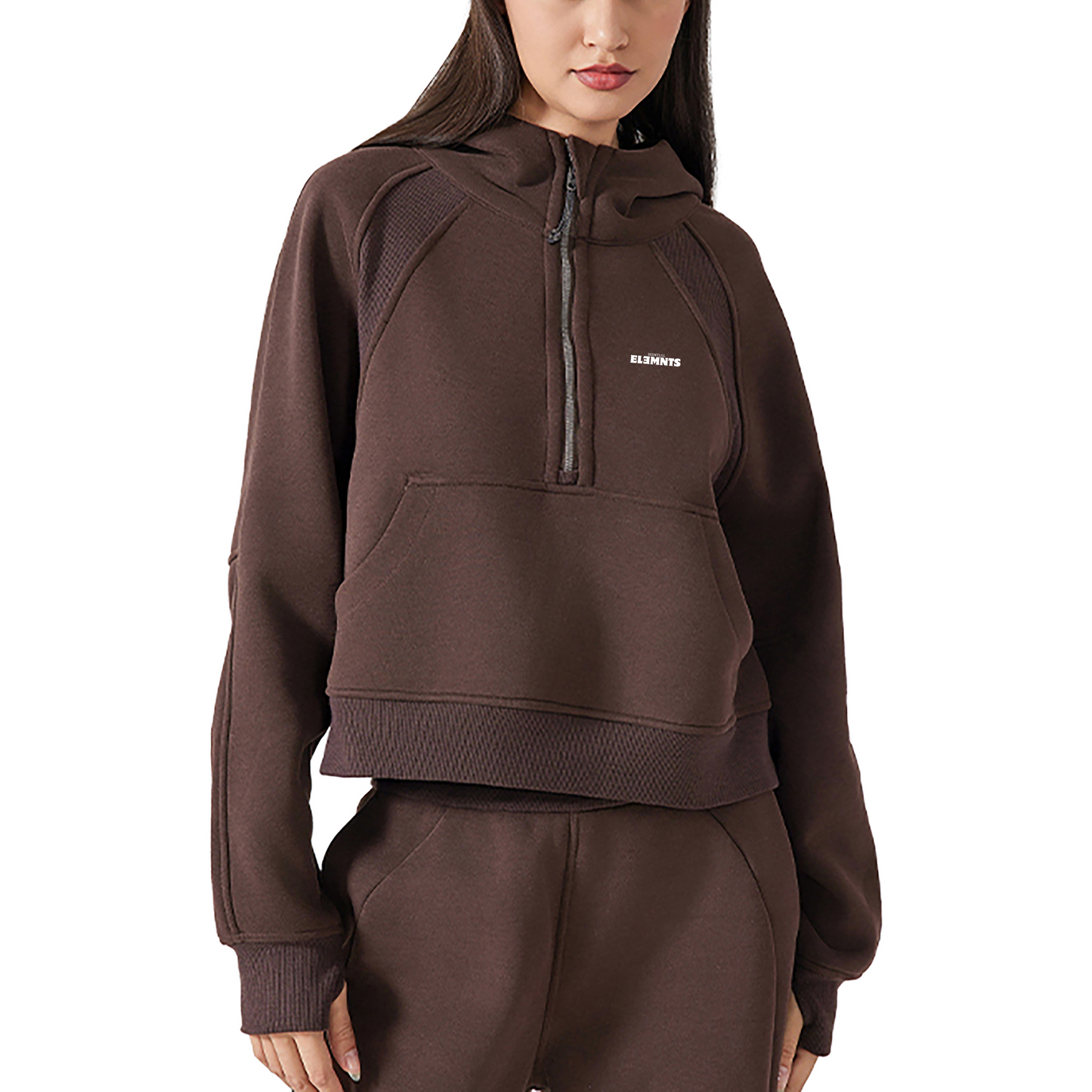 ESSNTIAL ELEMNTS Women's 320G Crop Street Hoodie - Essntial Elemnts
