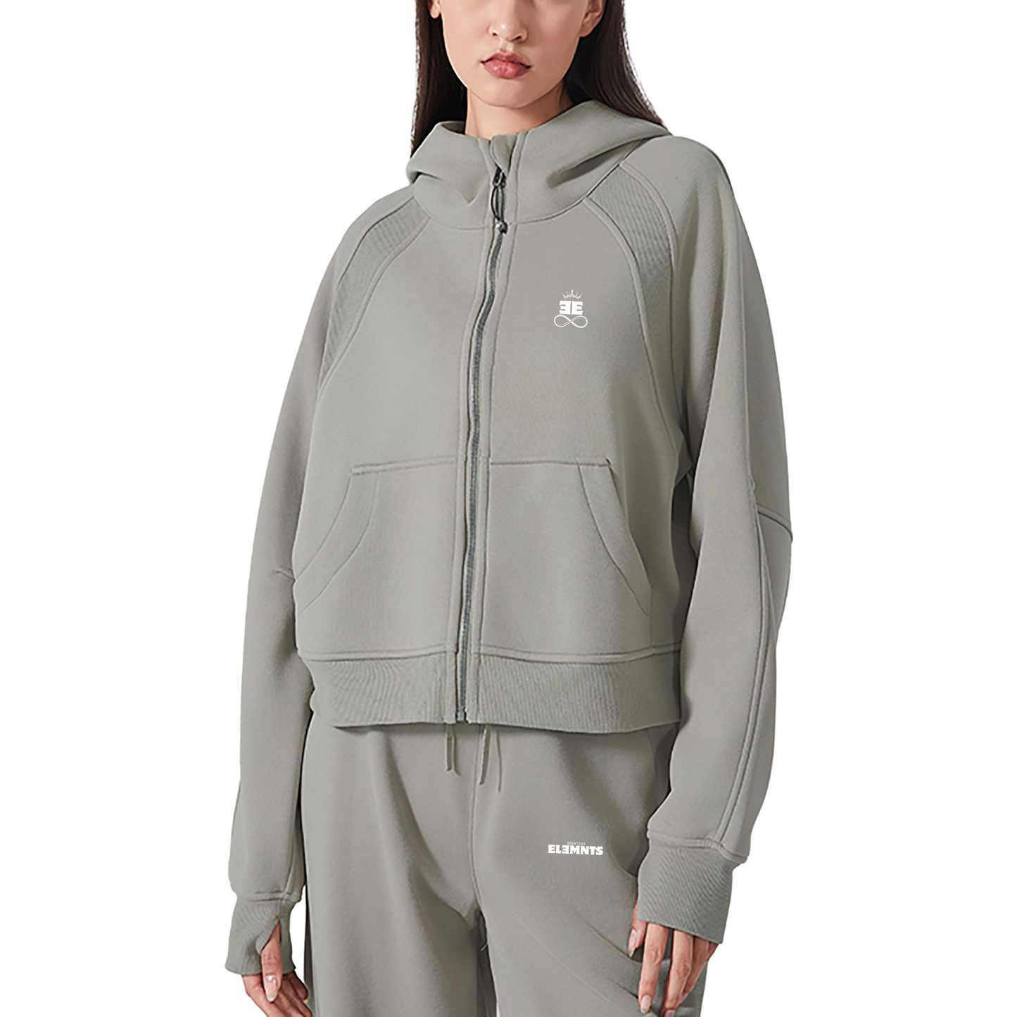 ESSNTIAL ELEMNTS Women's 320G Crop Street Hoodie - Essntial Elemnts