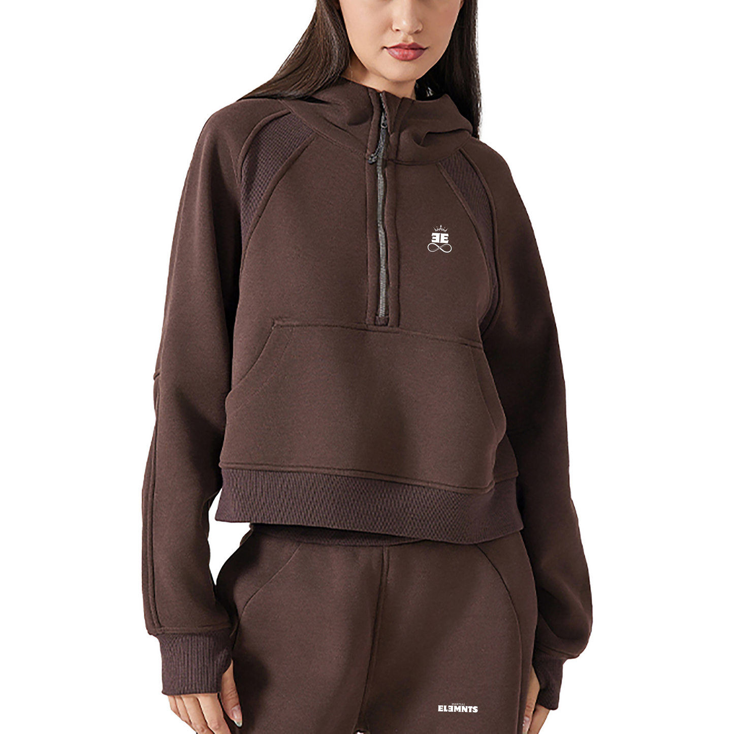 ESSNTIAL ELEMNTS Women's 320G Crop Street Hoodie - Essntial Elemnts