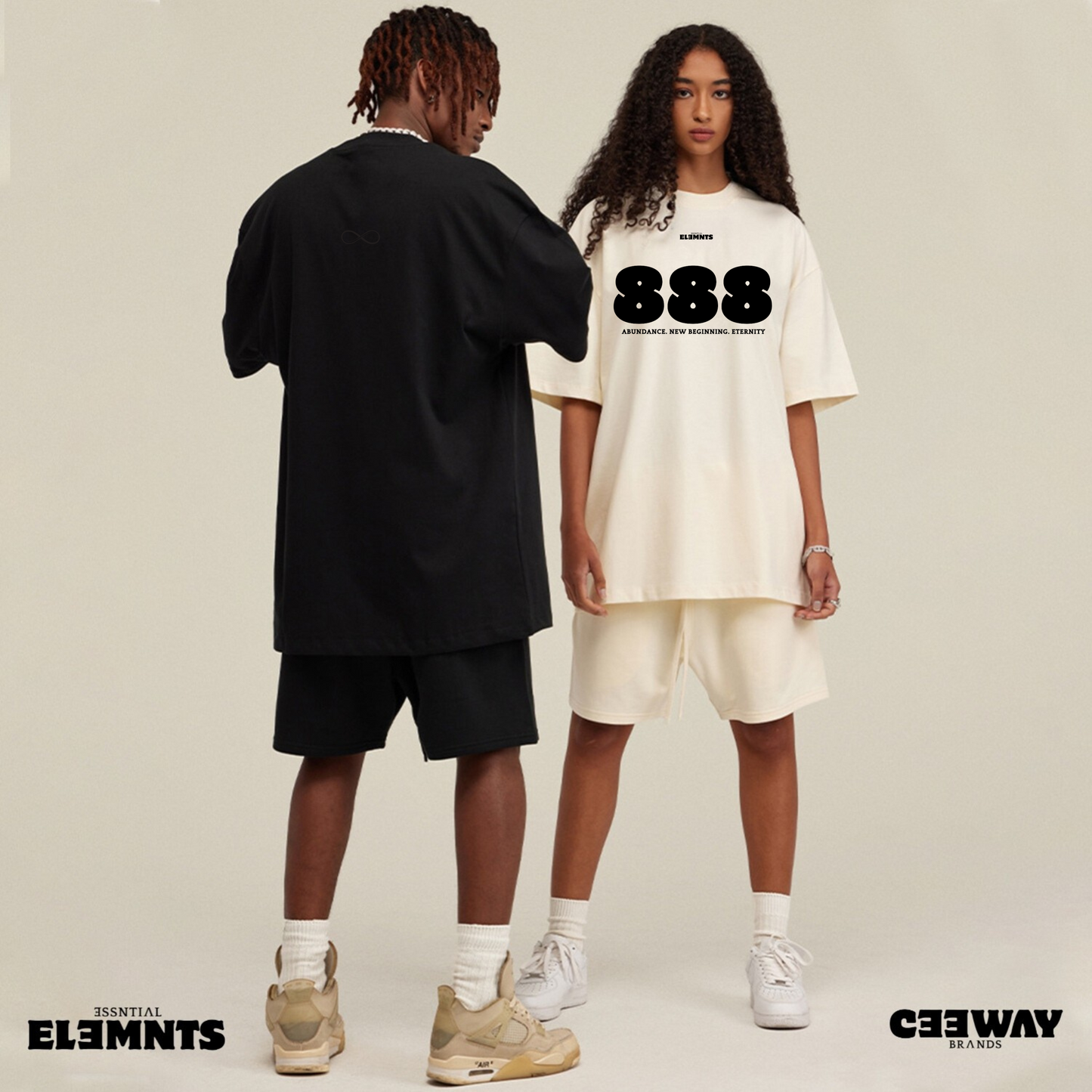 ESSNTIAL ELEMNTS Unisex Earth Tone Loose Fit Tee - Essntial Elemnts