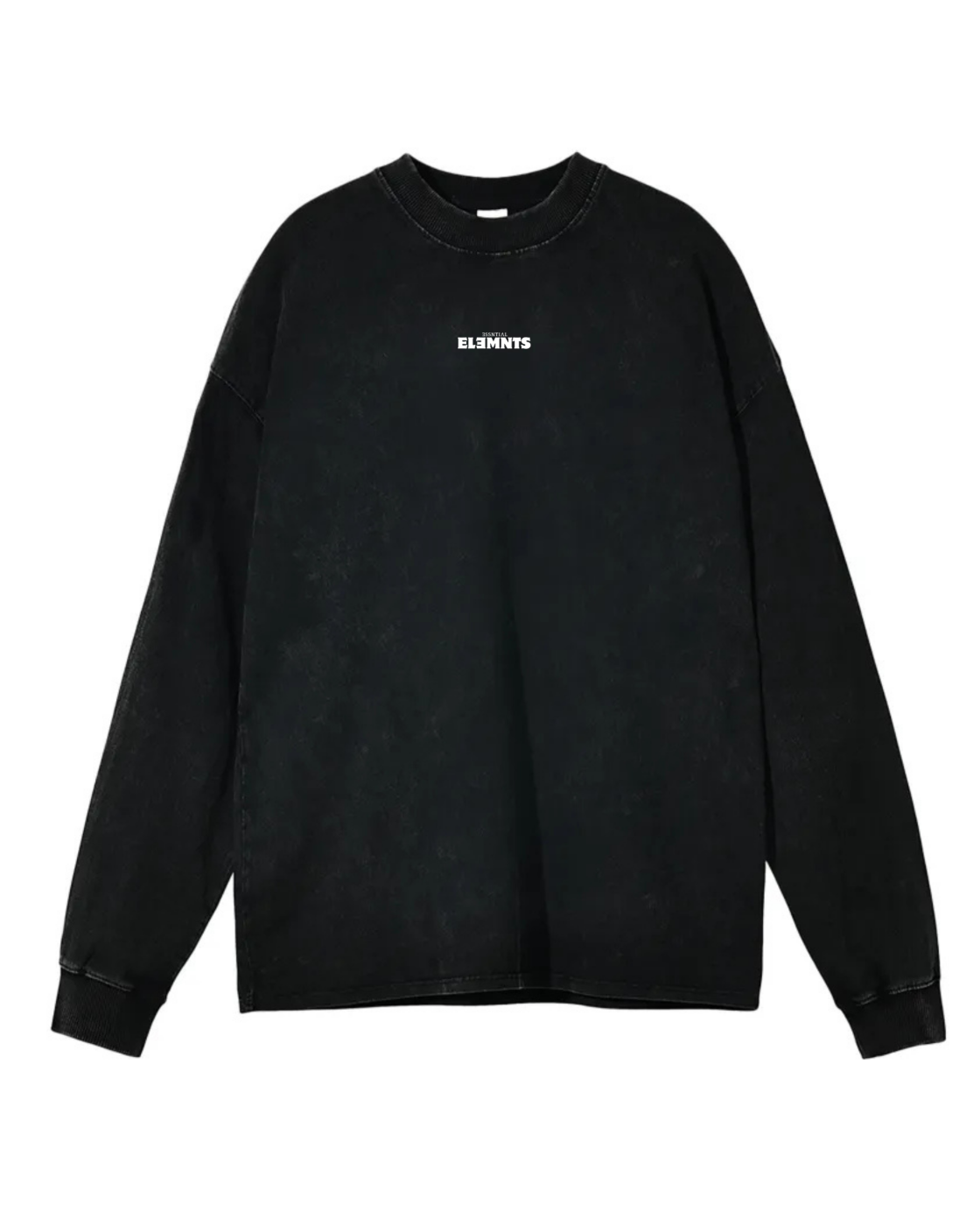 ESSNTIAL ELEMNTS Unisex 250G Acid Wash Oversize LS Unisex Tee - Essntial Elemnts