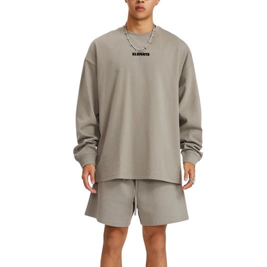 ESSNTIAL ELEMNTS Unisex 305G Long Sleeve Loose Tee - Essntial Elemnts