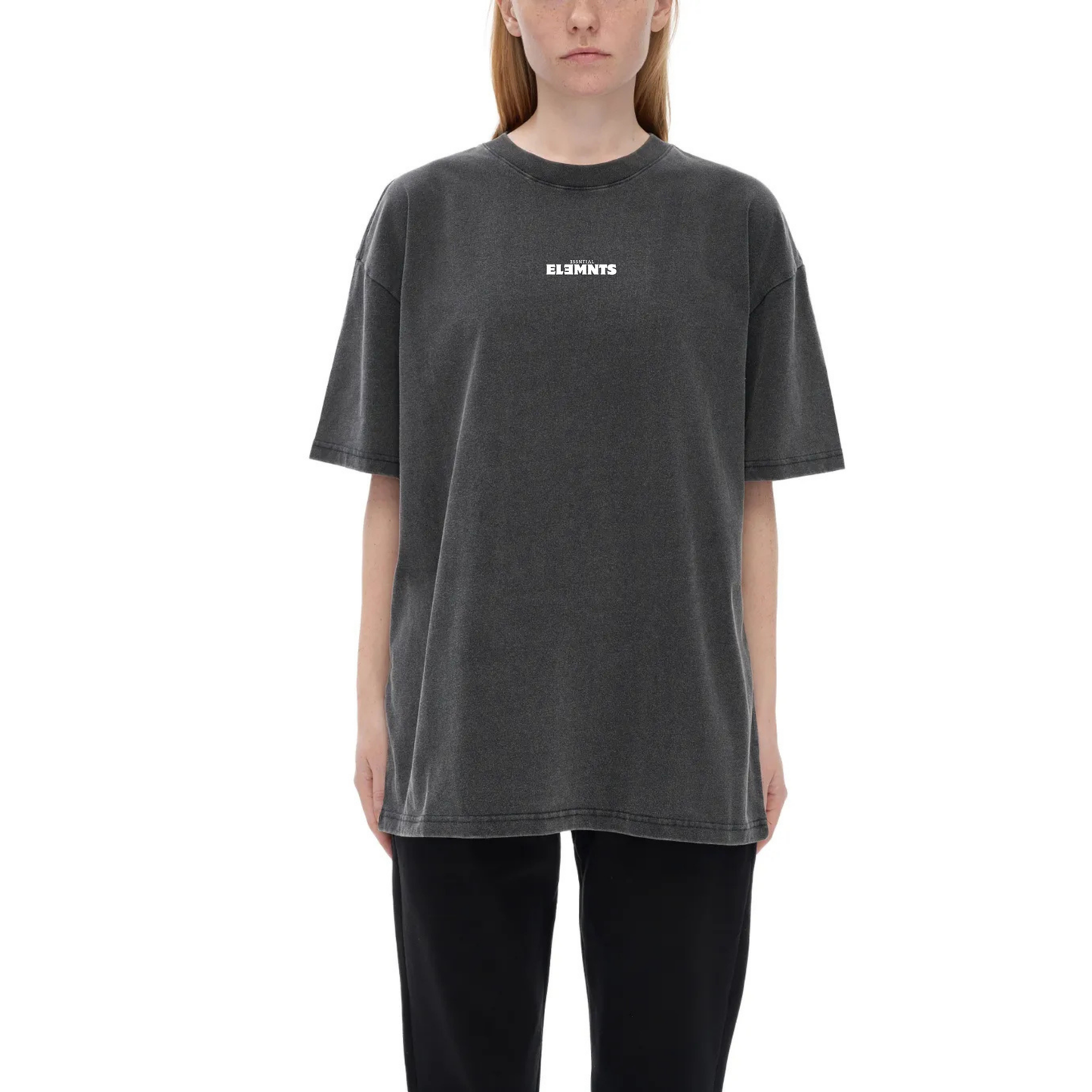ESSNTIAL ELEMNTS Unisex Fluffy Vintage Washed Tee - Essntial Elemnts
