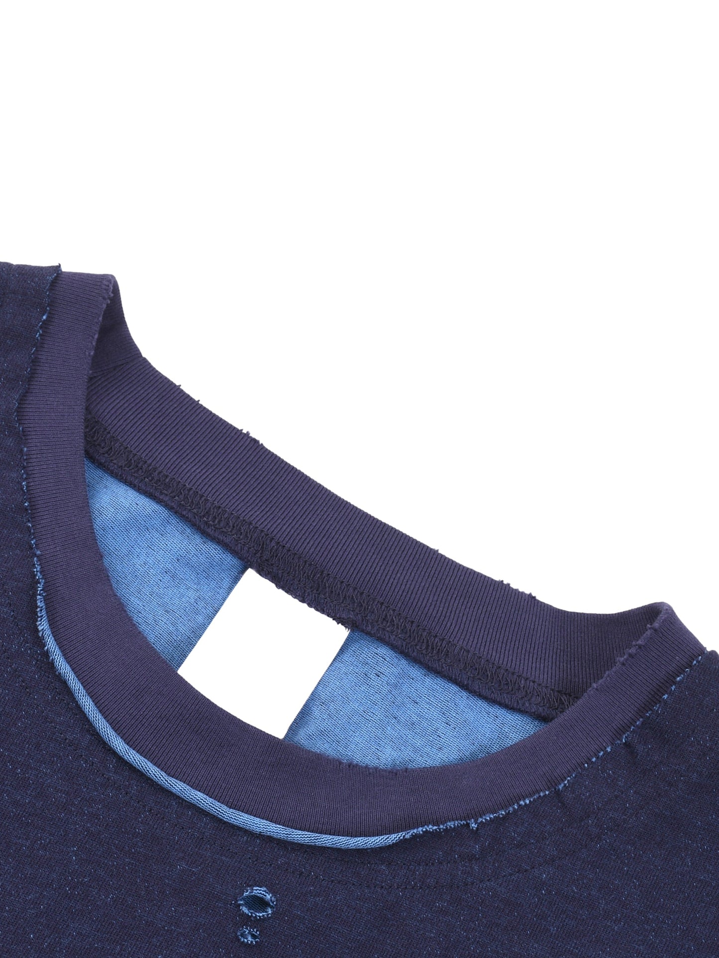 ESSNTIAL ELEMNTS Unisex Hand-frayed Reversible Tee