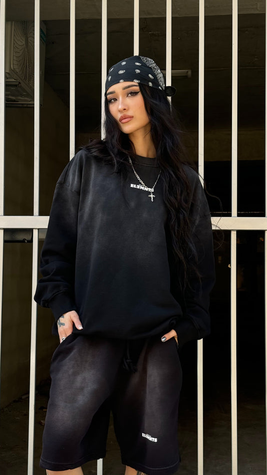 ESSNTIAL ELEMNTS Unisex 350G Handcrafted Faded Sweatshirt - Essntial Elemnts