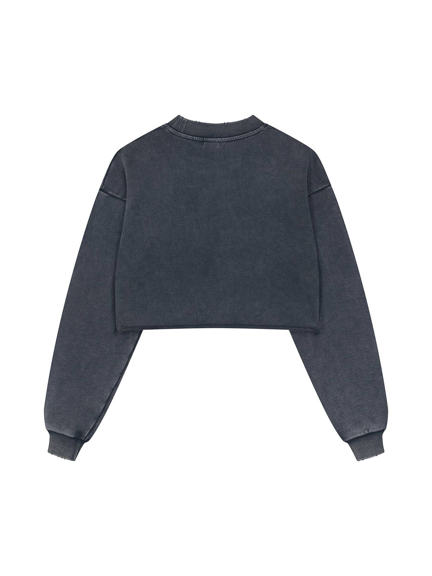 ESSNTIAL ELEMNTS 380G Women's Washed Raw Edge Crop