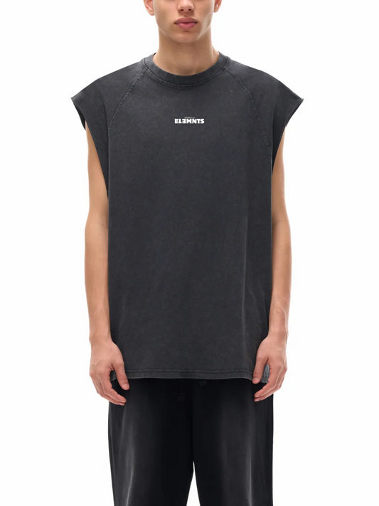 ESSNTIAL ELEMNTS Unisex 275G Snow Washed Tank Top - Essntial Elemnts