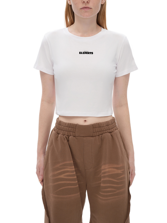 ESSNTIAL ELEMNTS 180G Women's Fitted Cropped Tee