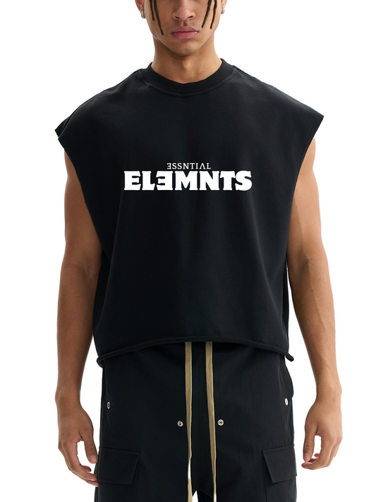 ESSNTIAL ELEMNTS Unisex 340G French Terry Boxy Tank Top - Essntial Elemnts