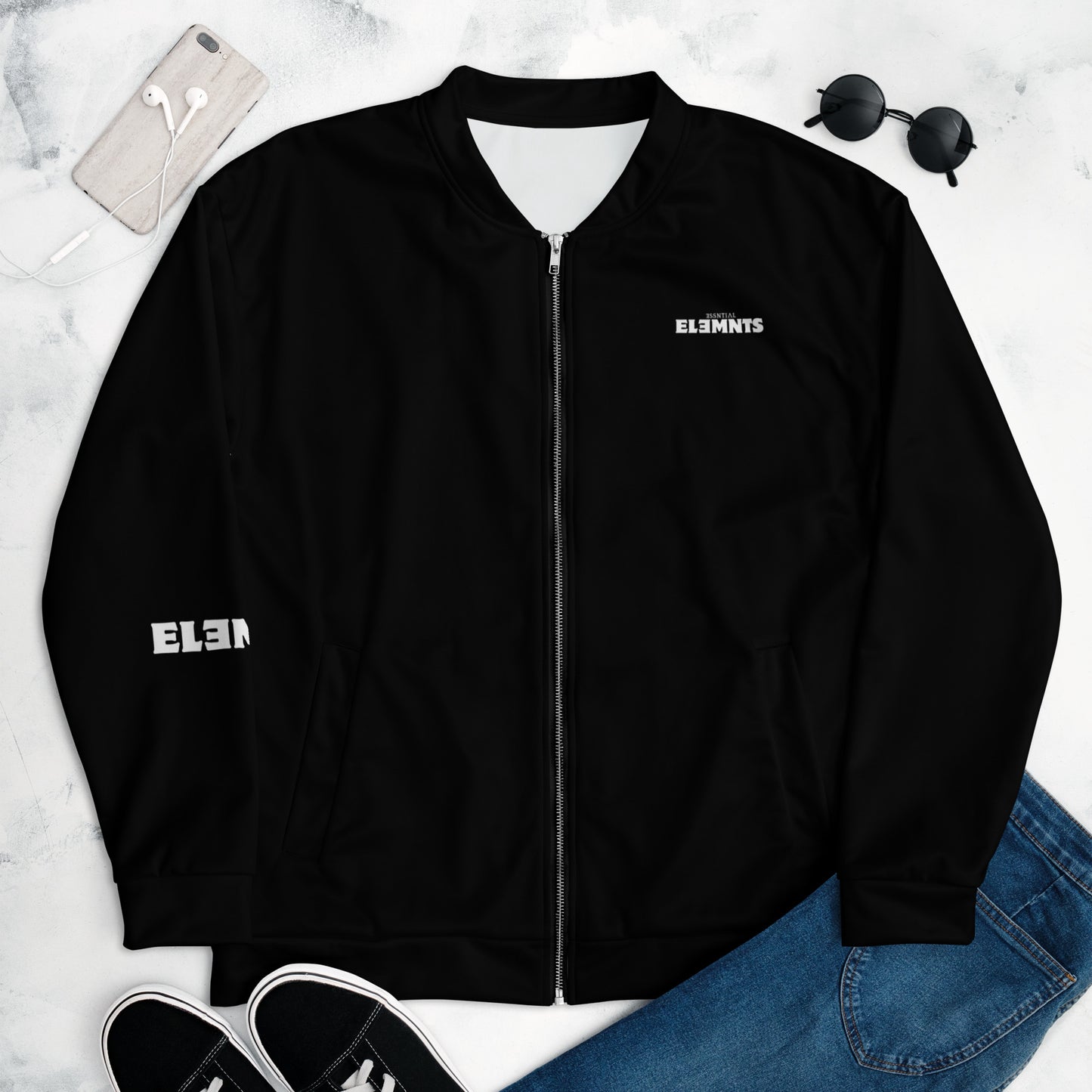 ESSNTIAL ELEMNTS Y2K Zip-Up Unisex Bomber Jacket - Essntial Elemnts