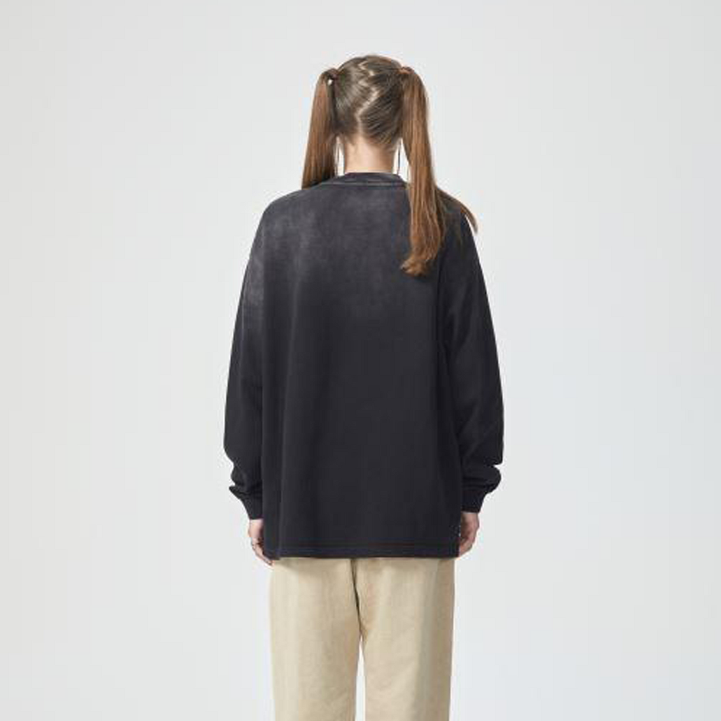 ESSNTIAL ELEMNTS Unisex 270G Gradient Vintage Washed Long Sleeve Tee - Essntial Elemnts