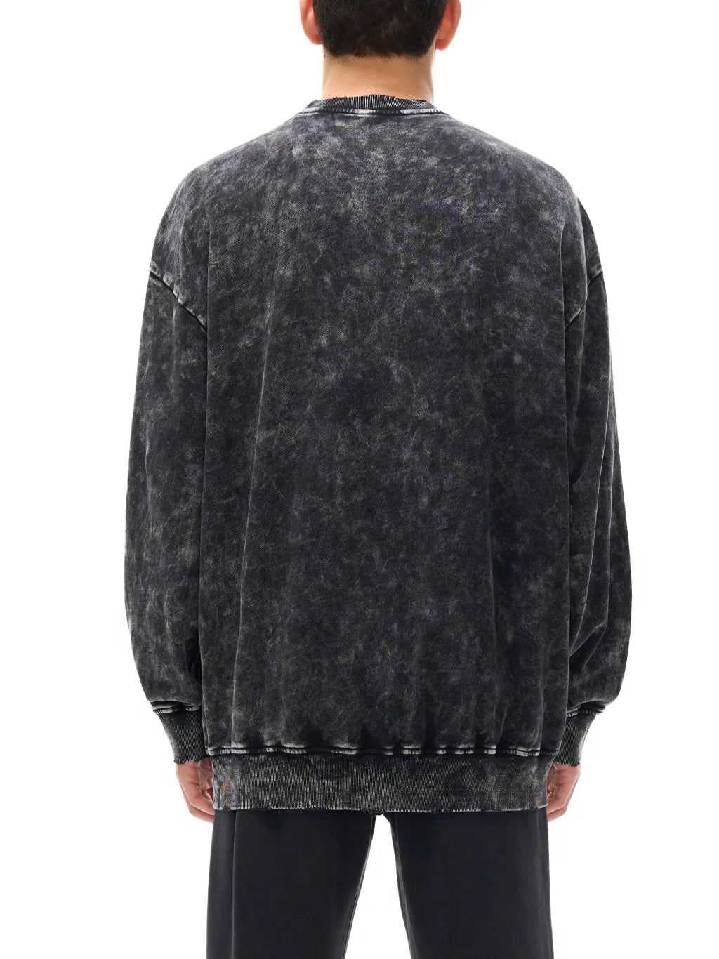 ESSNTIAL ELEMNTS Unisex 360G Snow Washed Hand-Frayed Sweatshirt