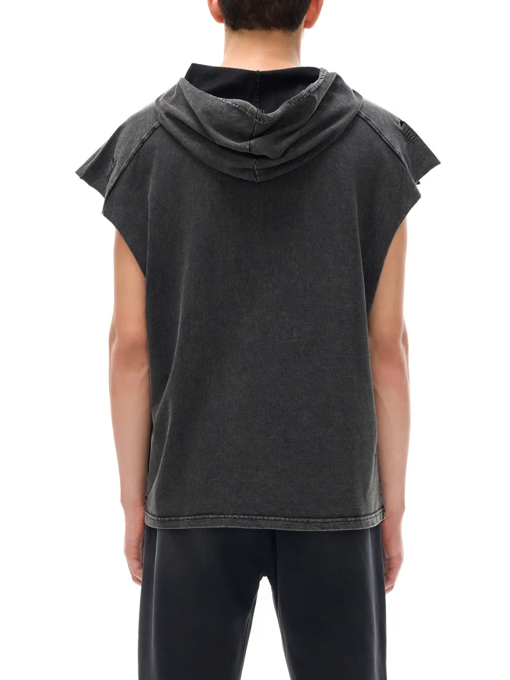 ESSNTIAL ELEMNTS Unisex 240G Snow Washed Boxy Hooded Tank Top - Essntial Elemnts