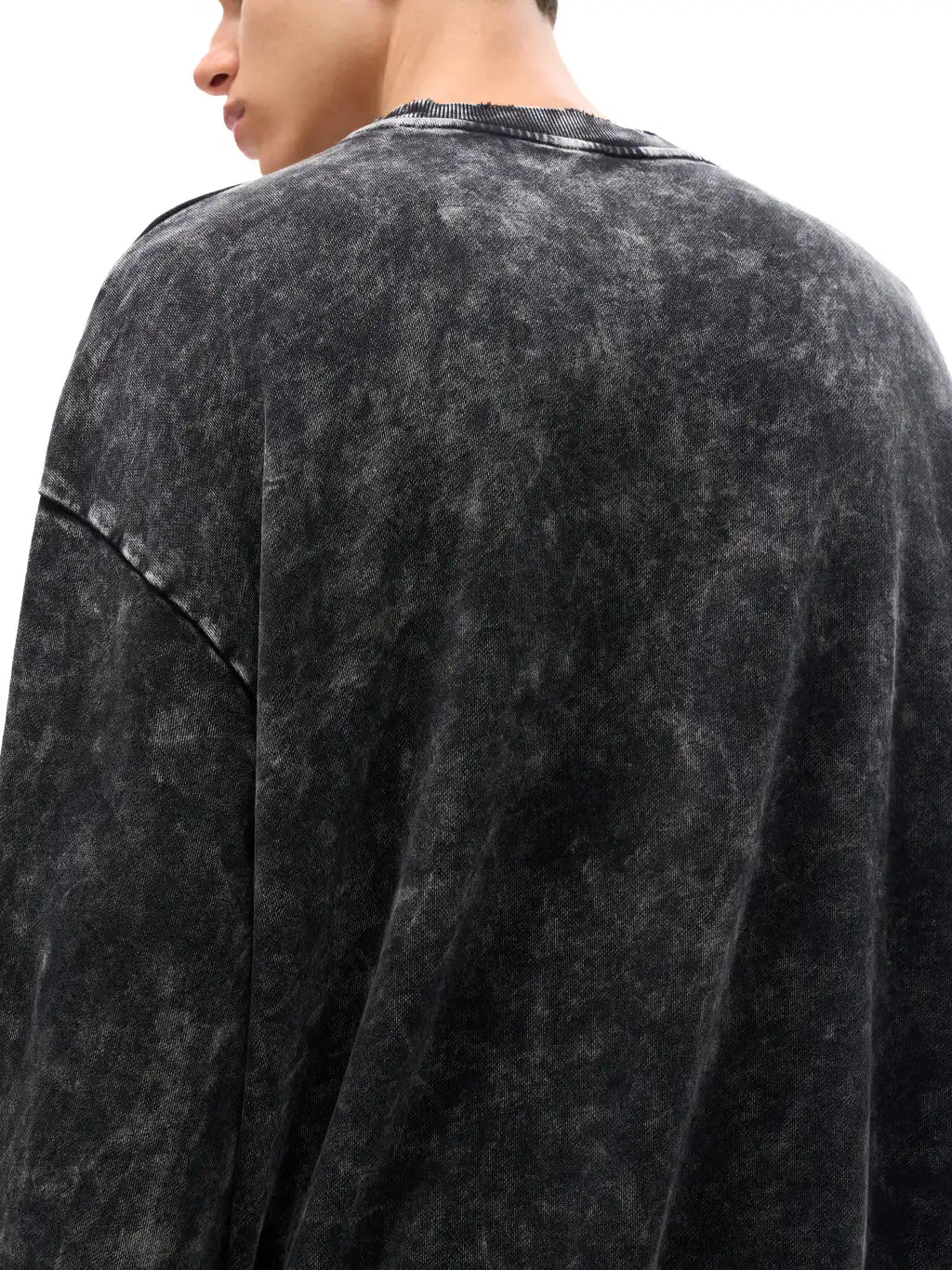 ESSNTIAL ELEMNTS Unisex 360G Snow Washed Hand-Frayed Sweatshirt