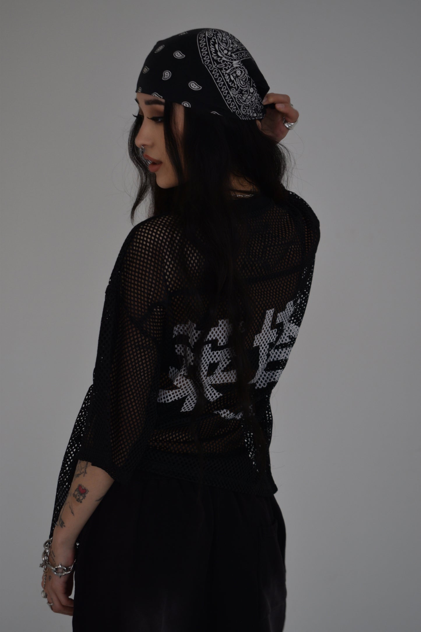 EE x LETTA Unisex 260G C-through Boxy Net Tee - Essntial Elemnts