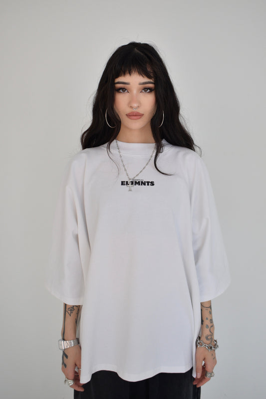 EE x LETTA Unisex 300G OS 1-piece Pattern Boxy Tee - Essntial Elemnts