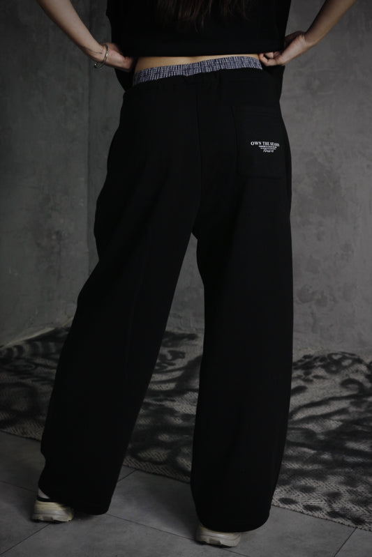 ESSNTIAL ELEMNTS OTS. Unisex 280G Plaid Contrast Waist Pants