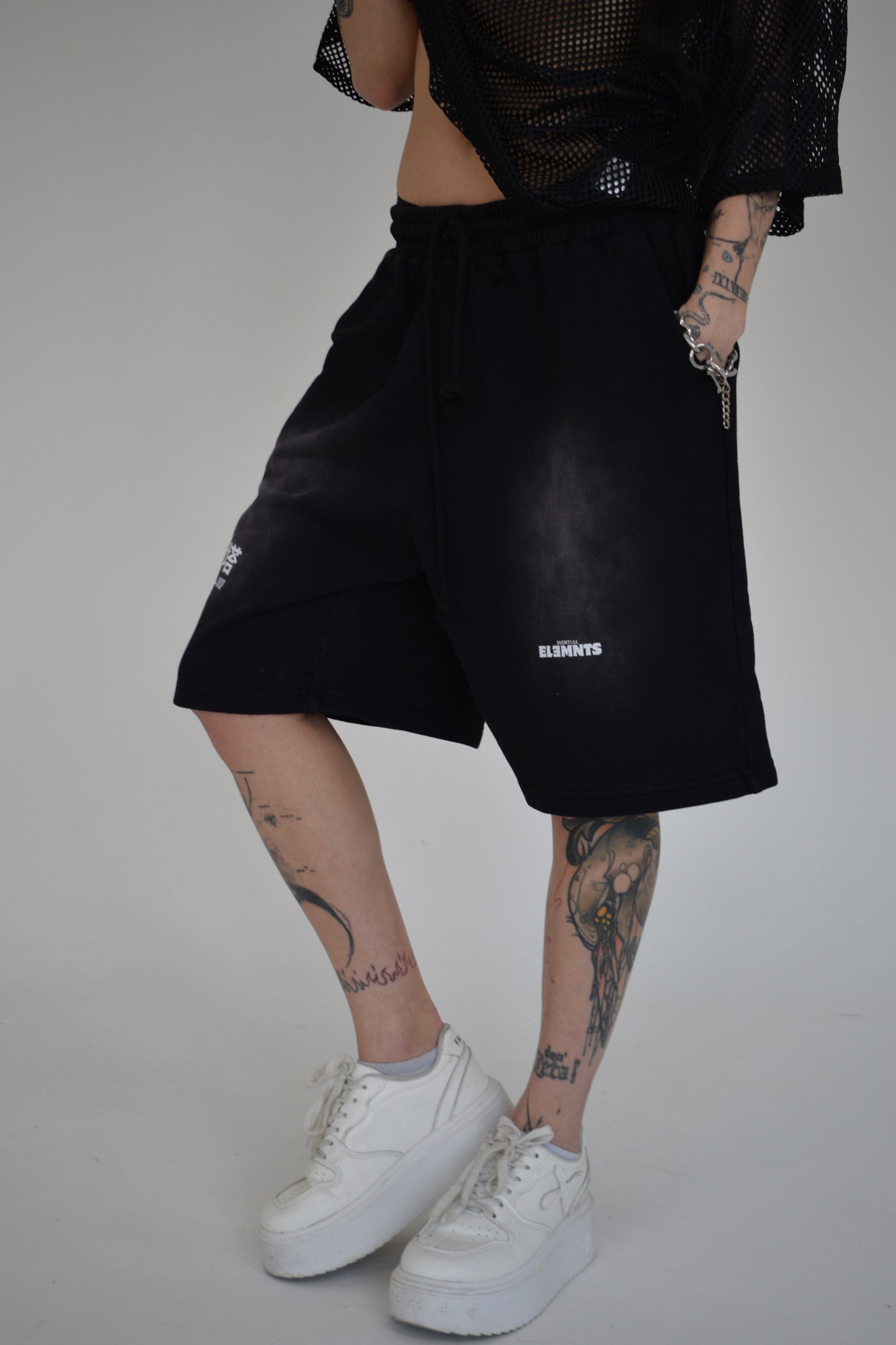 EE x LETTA Unisex 360G Monkey Washed Shorts - Essntial Elemnts