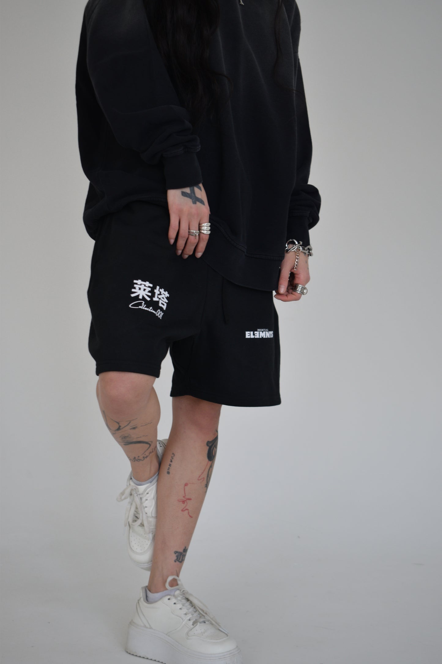 EE x LETTA Unisex 425G HW Earth Tone Loose Shorts - Essntial Elemnts