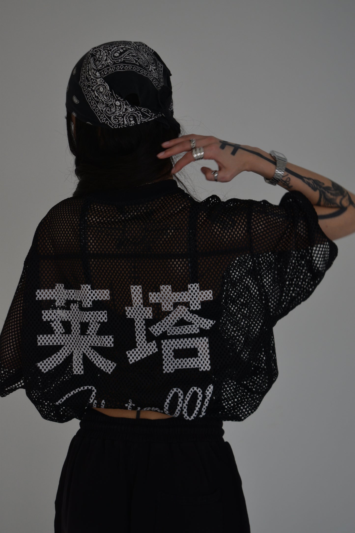 EE x LETTA Unisex 260G C-through Boxy Net Tee - Essntial Elemnts