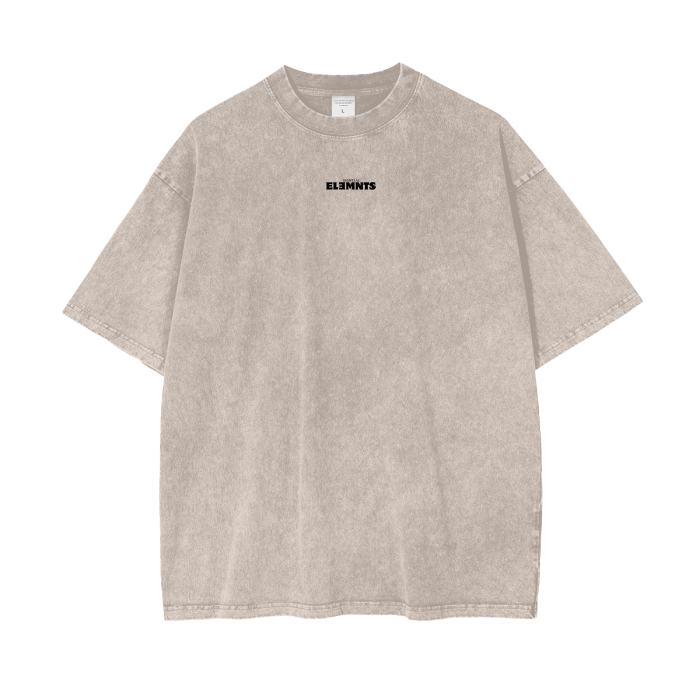 ESSNTIAL ELEMNTS Unisex 250G Acid Wash Oversize Tee - Essntial Elemnts